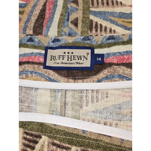 Ruff Hewn Vintage Button Loop Skirt Size 14 Made in USA Aztec Vintage EUC - Picture 7 of 11